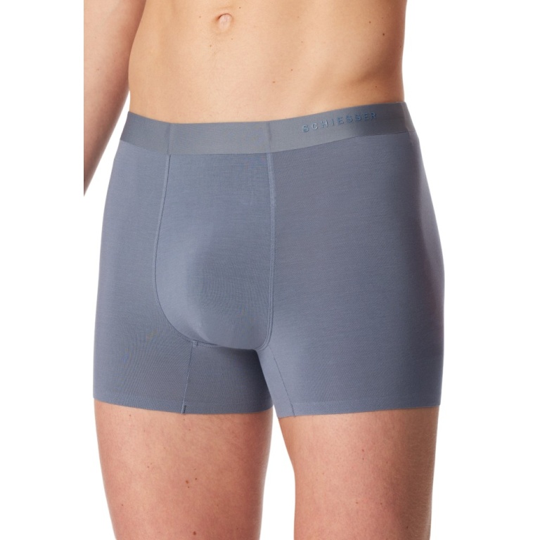 Schiesser Boxershorts Modern Bonded blaugrau Herren - 1 Stück
